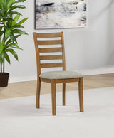 Atwood Warm Brown Wood Dining Side Chair Upholstered Seat from Coaster - Luna Furniture