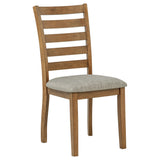 Atwood Warm Brown Wood Dining Side Chair Upholstered Seat from Coaster - Luna Furniture