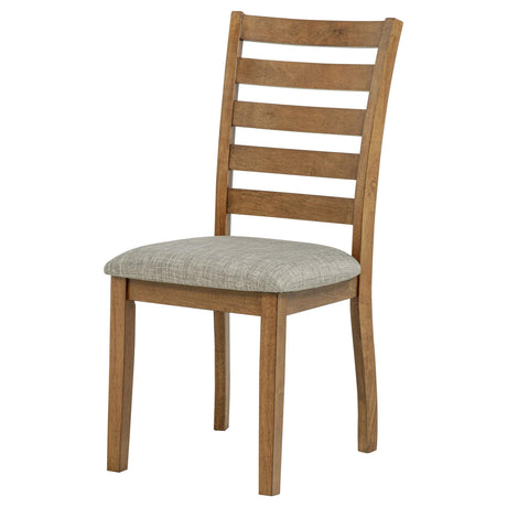 Atwood Warm Brown Wood Dining Side Chair Upholstered Seat from Coaster - Luna Furniture