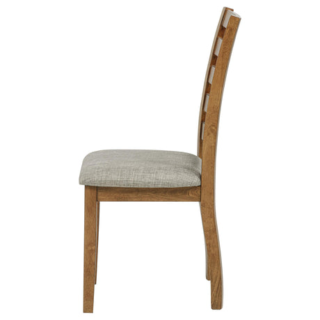 Atwood Warm Brown Wood Dining Side Chair Upholstered Seat from Coaster - Luna Furniture