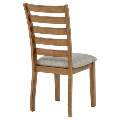 Atwood Warm Brown Wood Dining Side Chair Upholstered Seat from Coaster - Luna Furniture