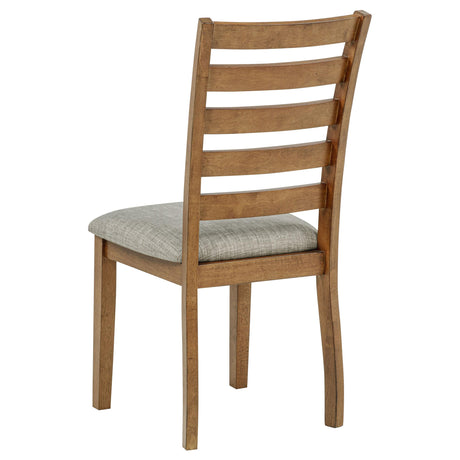 Atwood Warm Brown Wood Dining Side Chair Upholstered Seat from Coaster - Luna Furniture