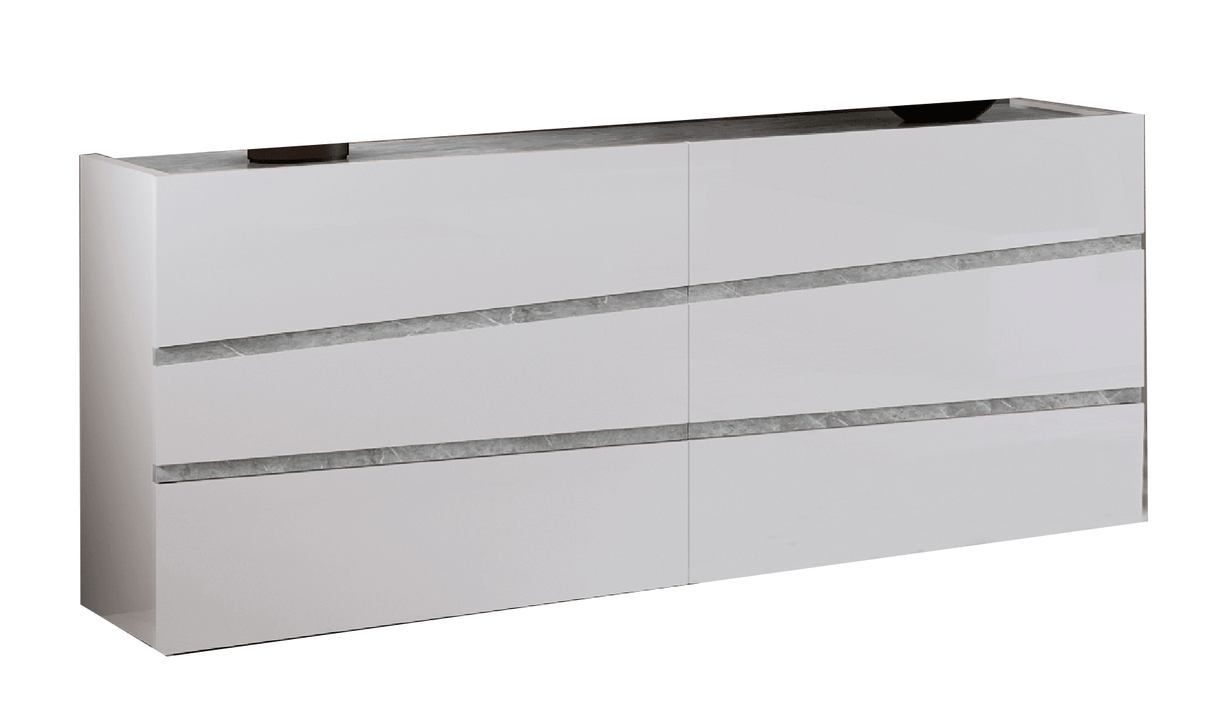 Alba White Double Dresser from ESF Furniture - Luna Furniture