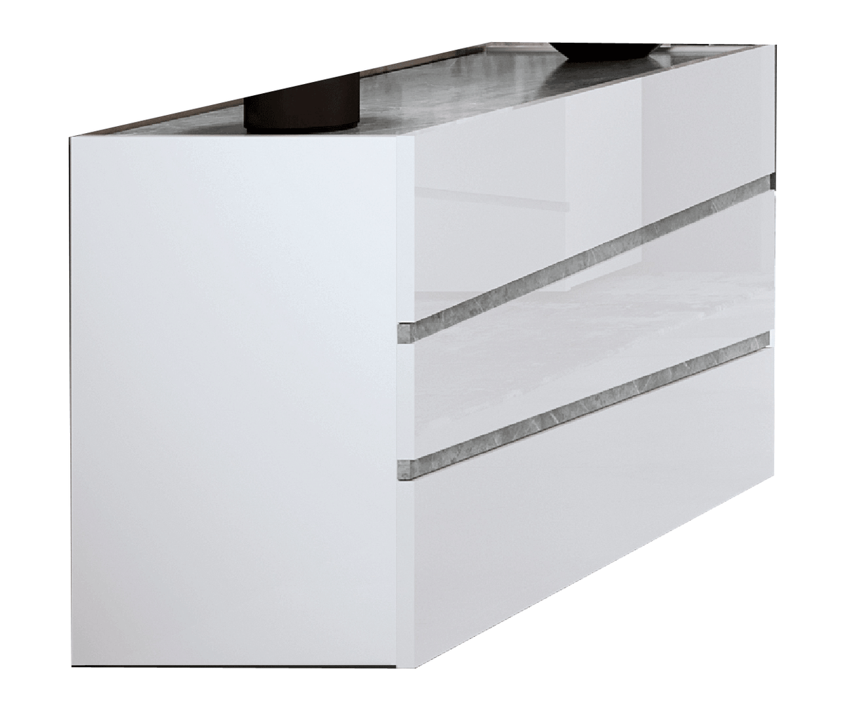 Alba White Single Dresser from ESF Furniture - Luna Furniture