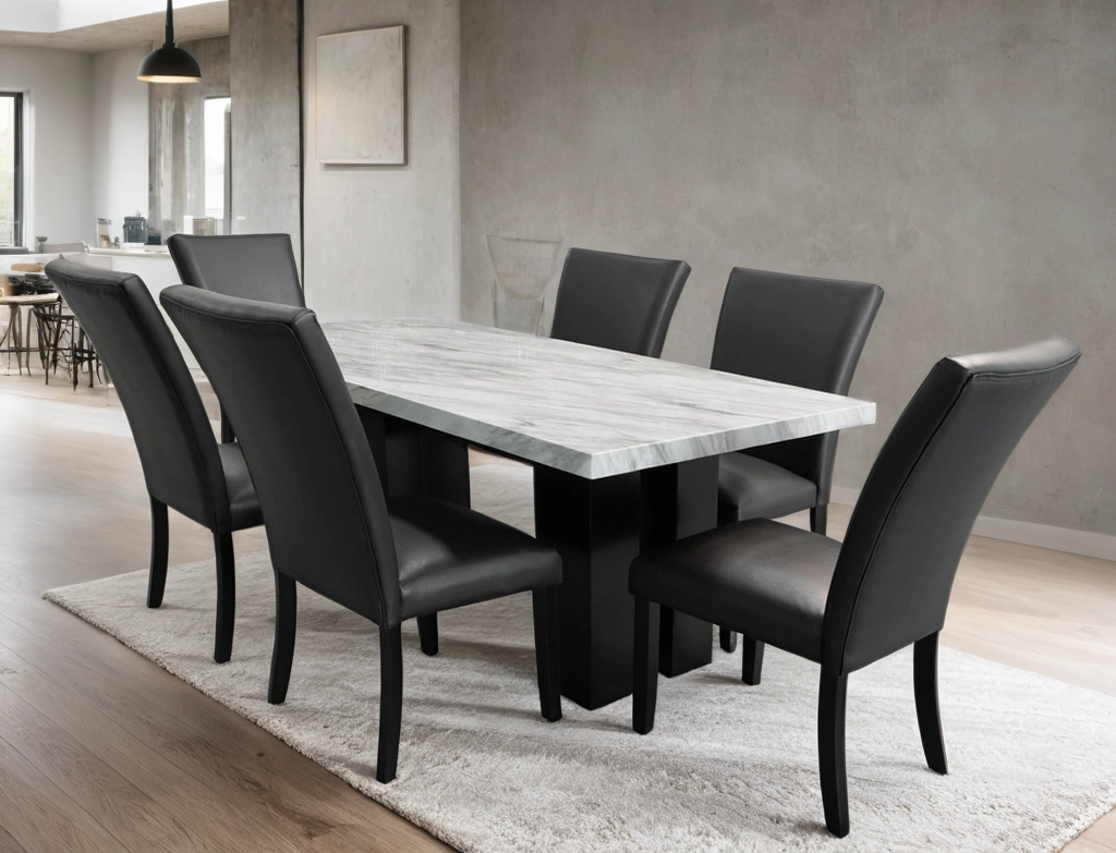 Solna Black 7-Piece Dining Set from Happy Homes - Luna Furniture