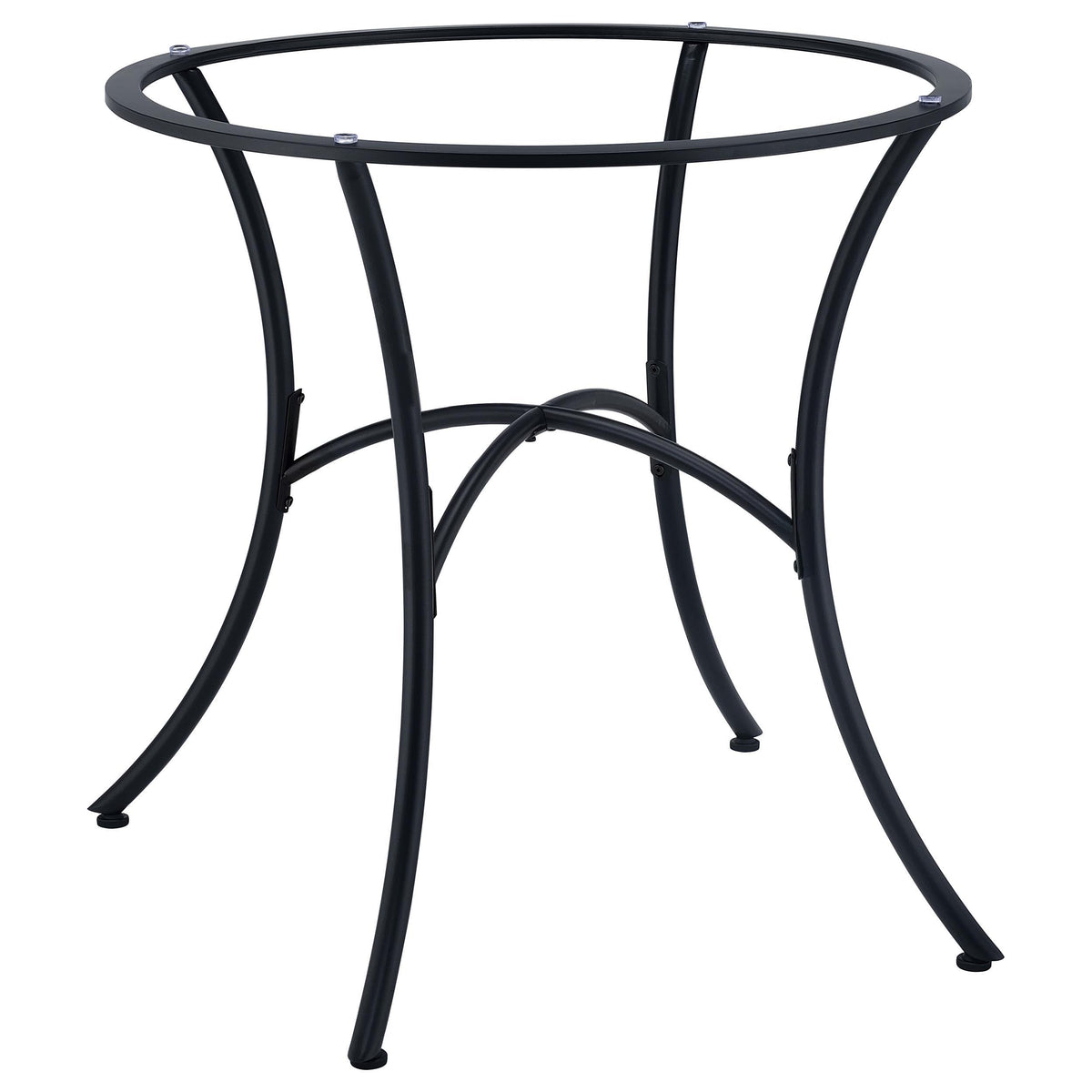 Kline Matte Black Curved Metal Dining Table Base from Coaster - Luna Furniture