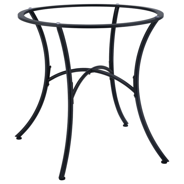 Kline Matte Black Curved Metal Dining Table Base
