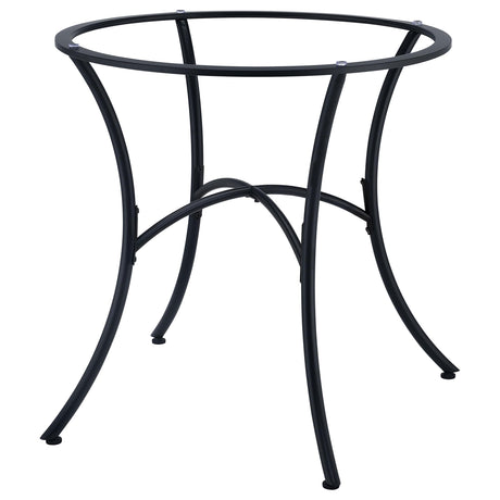 Kline Matte Black Curved Metal Dining Table Base from Coaster - Luna Furniture