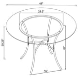 Kline Matte Black Curved Metal Dining Table Base from Coaster - Luna Furniture