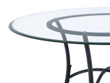 Kline Matte Black 48-inch Round Glass Top Dining Table from Coaster - Luna Furniture