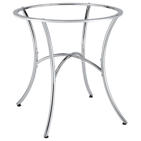 Kline Chrome Curved Metal Dining Table Base from Coaster - Luna Furniture