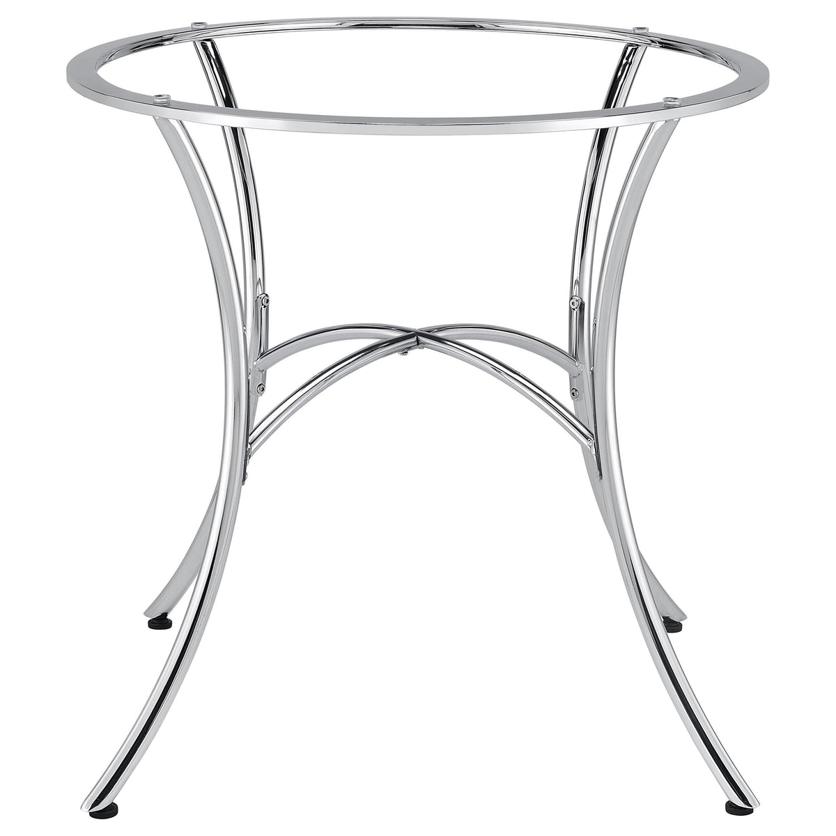 Kline Chrome Curved Metal Dining Table Base from Coaster - Luna Furniture