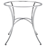 Kline Chrome Curved Metal Dining Table Base from Coaster - Luna Furniture