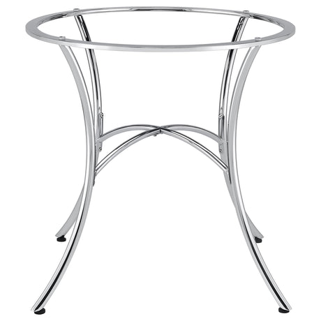 Kline Chrome Curved Metal Dining Table Base from Coaster - Luna Furniture