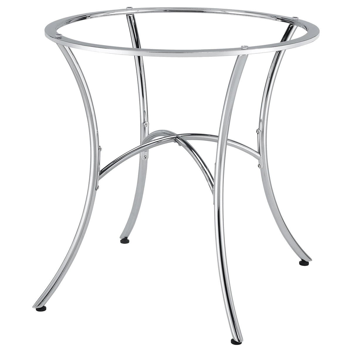 Kline Chrome Curved Metal Dining Table Base from Coaster - Luna Furniture
