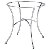 Kline Chrome Curved Metal Dining Table Base from Coaster - Luna Furniture