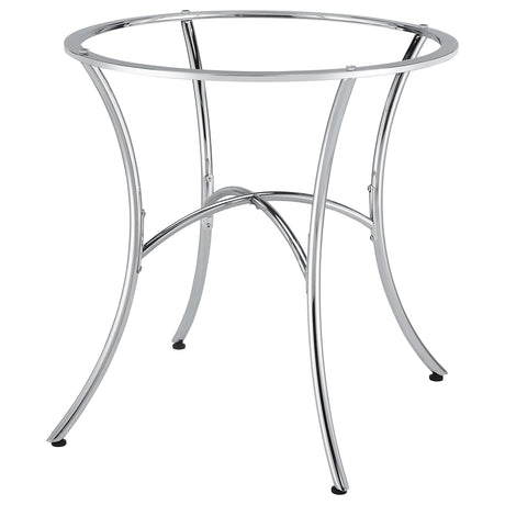 Kline Chrome Curved Metal Dining Table Base from Coaster - Luna Furniture