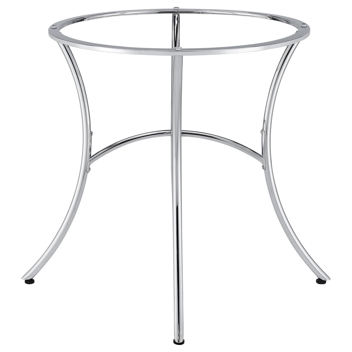 Kline Chrome Curved Metal Dining Table Base from Coaster - Luna Furniture
