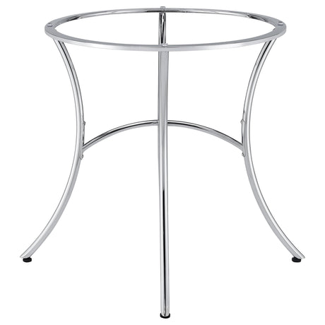 Kline Chrome Curved Metal Dining Table Base from Coaster - Luna Furniture