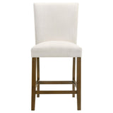 Paxton Beige 5-piece Round Glass Top Counter Height Dining Set from Coaster - Luna Furniture
