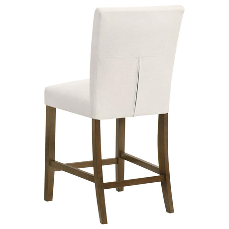 Paxton Beige 5-piece Round Glass Top Counter Height Dining Set from Coaster - Luna Furniture