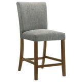 Paxton Gray 5-piece Round Glass Top Counter Height Dining Set from Coaster - Luna Furniture