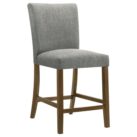 Paxton Gray 5-piece Round Glass Top Counter Height Dining Set from Coaster - Luna Furniture
