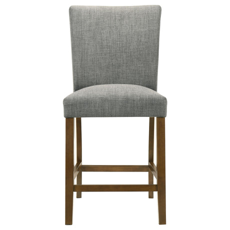 Paxton Gray 5-piece Round Glass Top Counter Height Dining Set from Coaster - Luna Furniture