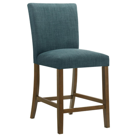 Paxton Teal Blue 5-piece Round Glass Top Counter Height Dining Set from Coaster - Luna Furniture