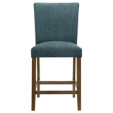 Paxton Teal Blue 5-piece Round Glass Top Counter Height Dining Set from Coaster - Luna Furniture