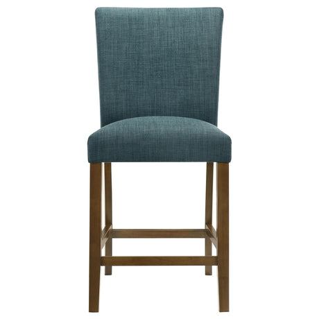 Paxton Teal Blue 5-piece Round Glass Top Counter Height Dining Set from Coaster - Luna Furniture