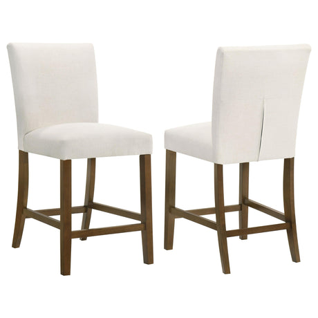 Paxton Beige / Brown Upholstered Counter Height Dining Chair, Set of 2 from Coaster - Luna Furniture