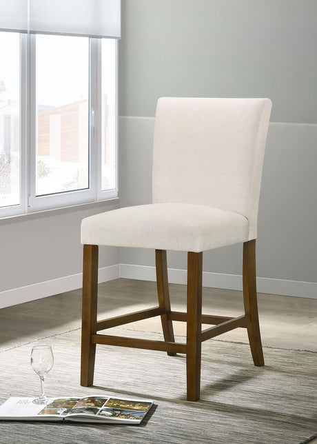 Paxton Beige / Brown Upholstered Counter Height Dining Chair, Set of 2 from Coaster - Luna Furniture