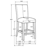 Paxton Teal Blue Upholstered Counter Height Dining Chair, Set of 2 from Coaster - Luna Furniture