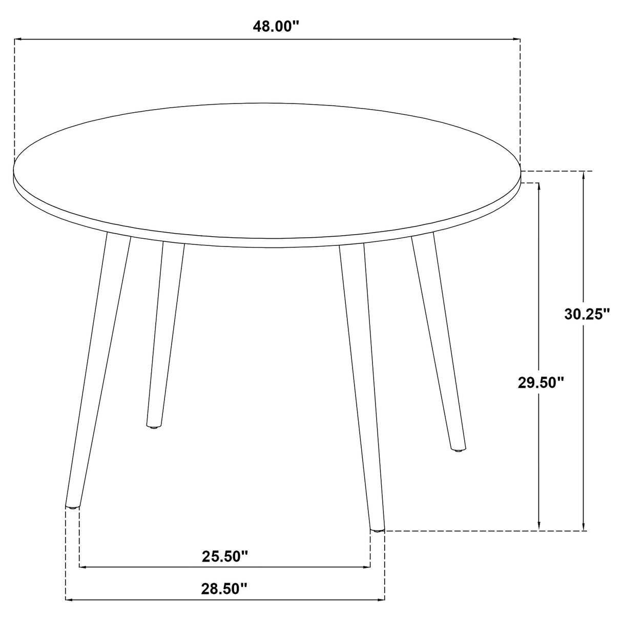Andrews Light Ash 5-Piece Round Wood Dining Room Set from Coaster - Luna Furniture