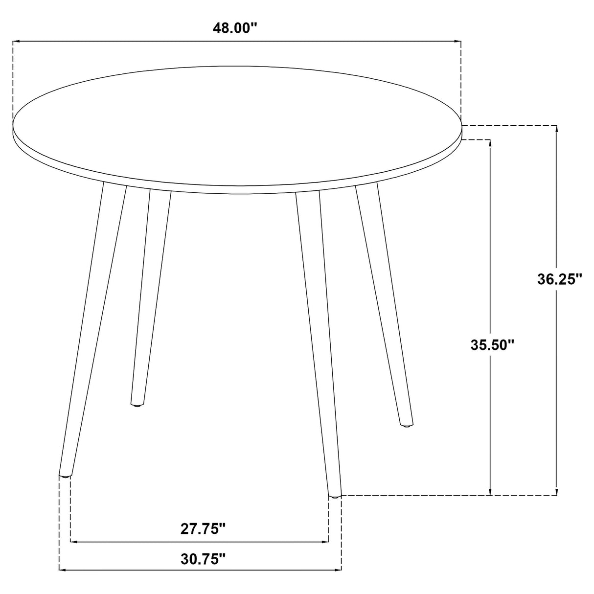 Andrews Light Ash and White 5-Piece Round Counter Dining Set from Coaster - Luna Furniture