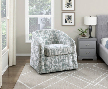 Ruvo Blue Swivel Accent Chair from Homelegance - Luna Furniture