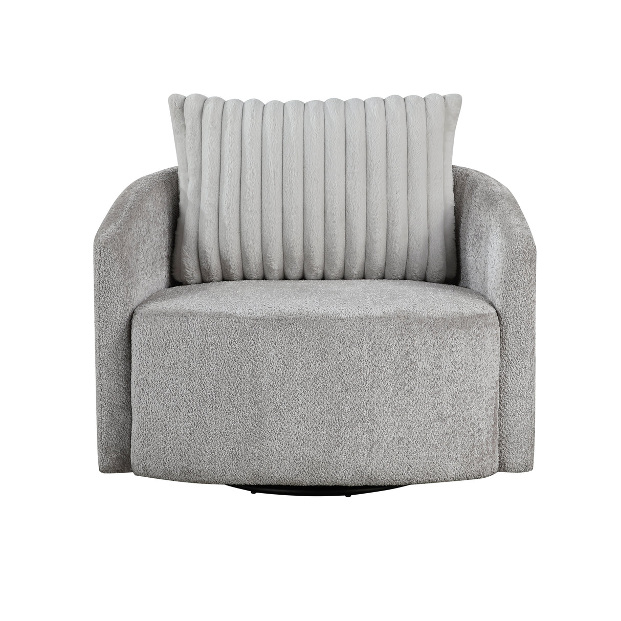 Francine Gray Chenille Swivel Chair from Homelegance - Luna Furniture