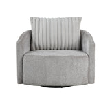 Francine Gray Chenille Swivel Chair from Homelegance - Luna Furniture