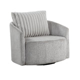 Francine Gray Chenille Swivel Chair from Homelegance - Luna Furniture