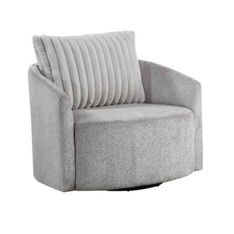 Francine Gray Chenille Swivel Chair from Homelegance - Luna Furniture