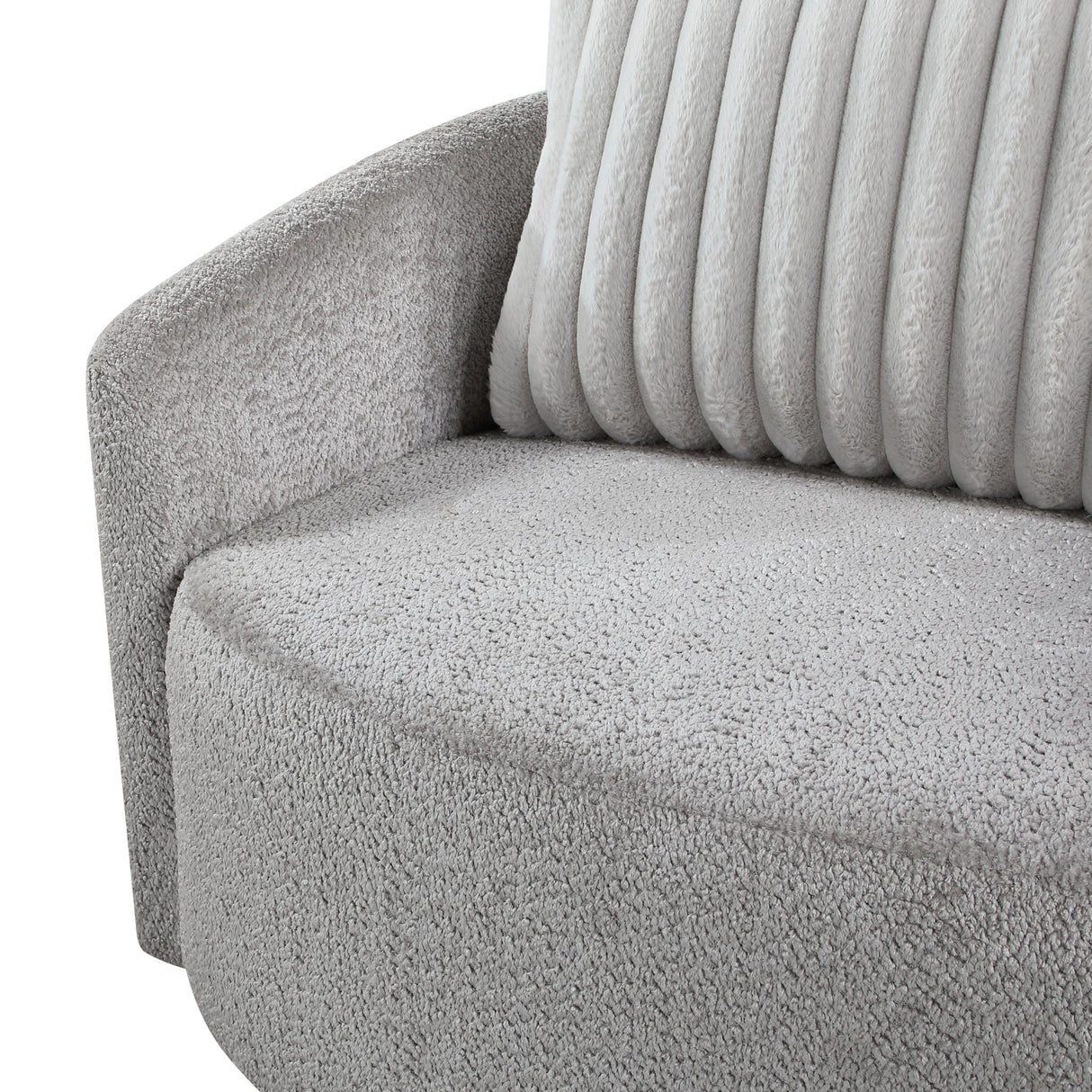 Francine Gray Chenille Swivel Chair from Homelegance - Luna Furniture