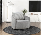 Francine Gray Chenille Swivel Chair from Homelegance - Luna Furniture