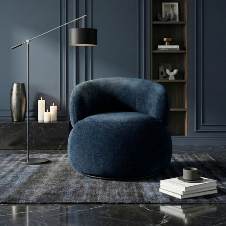 Ruvo Blue Swivel Accent Chair from Homelegance - Luna Furniture
