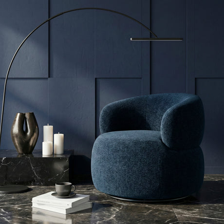 Ruvo Blue Swivel Accent Chair from Homelegance - Luna Furniture