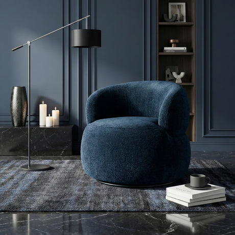 Ruvo Blue Swivel Accent Chair from Homelegance - Luna Furniture