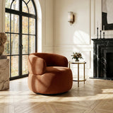 Ruvo Rusty Orange Swivel Accent Chair from Homelegance - Luna Furniture