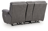 Bakerstein Galaxy Power Reclining Loveseat with Console from Ashley - Luna Furniture