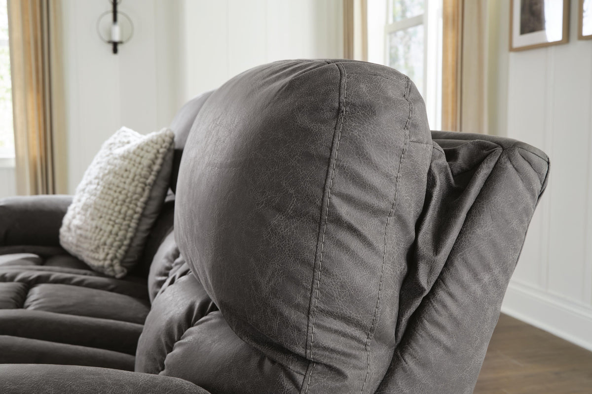 Bakerstein Galaxy Power Reclining Loveseat with Console from Ashley - Luna Furniture