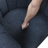 Delaney Blue Boucle Swivel Chair with Ottoman from Homelegance - Luna Furniture